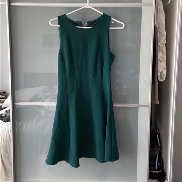 Dark green topshop fit and flare dress - Picture 2 of 4